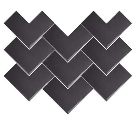 Настенная плитка Elle Black Matt (118213) 20х20 Wow матовая керамическая