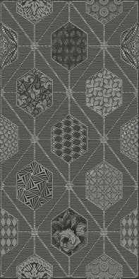 Декор Azori Devore Gris Geometria 31,5х63, матовая керамический