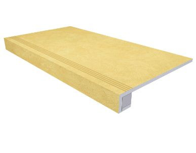 Комплект (Ступень SR04 (33x120) непол. (прямоугол. бортик) + Подступенок (14,5x120)) матовый
