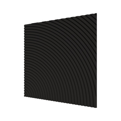 Стеновая квадратная панель Круги МДФ Ликорн Черный Ликорн мм (4 шт.)