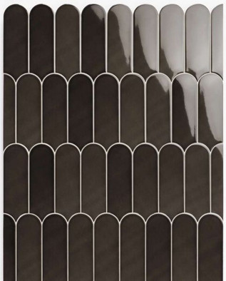 Настенная плитка Fan Mix Black 7,2x19,5 Natucer глянцевая керамическая УТ-00026580