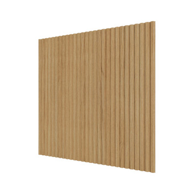 Стеновая квадратная панель Полосы МДФ Ликорн Орех светлый Ликорн мм (4 шт.)
