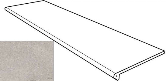 Ступень фронтальная Marble Smooth Round. Pulpis 33x120 клинкер матовая Gres de Aragon Marble 00000041072
