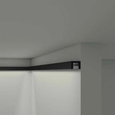 Плинтус NMC Wallstyl IL12 Black полистирол