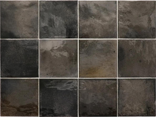 Настенная плитка Hanoi Black Ash 10x10 Equipe глянцевая керамическая 30011