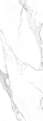 Стеновая панель под мрамор Calacatta White Glossy A connect глянцевая Bonaparte бамбук с добавлением древесного волокна 2800х1080х5 мм