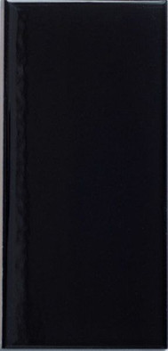 Настенная плитка FTH752A черная NSmosaic 7.5х15 глянцевая керамическая