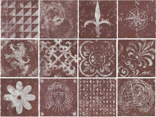 Декор Molo Mix Rosso Serenissima and Cir 20х20 керамогранит матовый УТ000026816