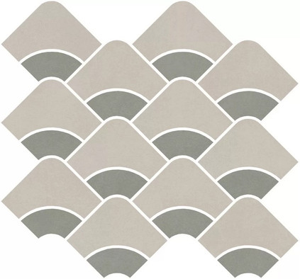 Декор KMD2HID006BR Таделакт Наборный Бежевый Светлый, Зелёный матовый обрезной 30x28x0,9 Kerama Marazzi керамический