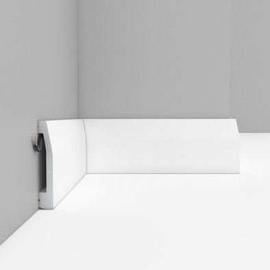 Плинтус напольный D125 ДМ Decomaster дюрополимер 2000х70х15 мм 