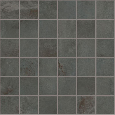 Мозаика Supergres Irony Lead Mosaico 30x30 керамогранит матовая, зеленый, серый ILEM