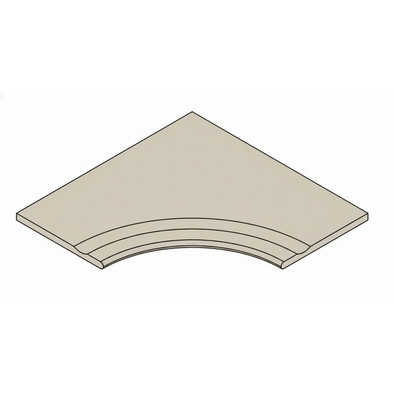 Керамогранит Fossil Sand Bordo 30x120 Svasato Round Italon x2 матовый, структурированный бортик закругленный с выемкой 620090001413