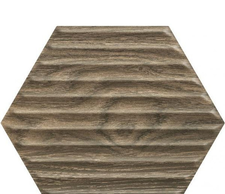 Настенная плитка Serene Brown Heksagon Struktura Paradyz Ceramika 17.1x19.8 рельефная (структурированная) керамическая 5900144052895
