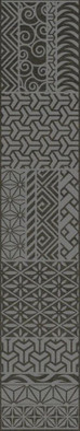 Бордюр Frieze Black GT-143/f01 керамогранит