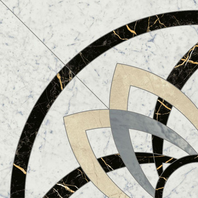 Декор Шарм Экстра Каррара Розон 60 Анголо 60x60 люкс керамогранит