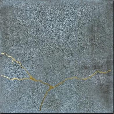 Настенная плитка Kintsugi Blue 12.5x12.5 Wow Enso глянцевая керамическая 120850