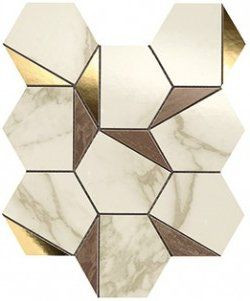Декор Marvel Gold Hex Brown-Calacatta 9EHB 25,1x29 м2 керамический
