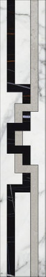 Бордюр Marble Trend Фриз гидрорезка K-1000/MR/f01-cut/10x60 Carrara керамогранит