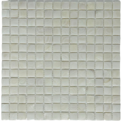 Мозаика Marble Mosaic White Shell Convex ракушка 30.5х30.5 см чип 20х20 мм, белый