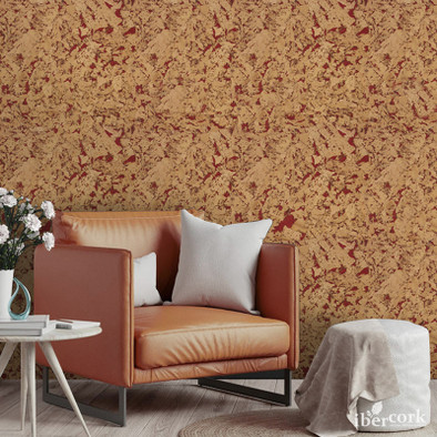 IberCork Кориа рохо 600x300 Пробковые настенные покрытия в пластинах EasyCork клеевое соединение