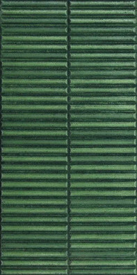 Настенная плитка Homey Stripes Green Glossy 30х60 Piemme глянцевая, рельефная (структурированная) керамическая 5233