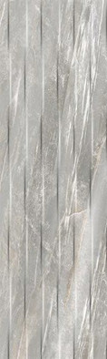 Настенная плитка 2503 Molendo Grey Rustic 30x100 матовая, рельефная (структурированная) керамическая