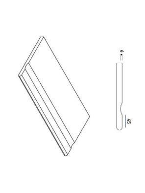 Оробико Бортик 30x60 с выемкой Закруг Orobico Bordo 30x60 Svasato Round матовый