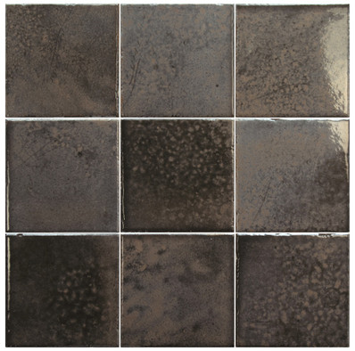 Керамогранит 32336 Bohemian Charcoal 10х10 Equipe глянцевый, рельефный (рустикальный) настенная плитка УТ-00066822