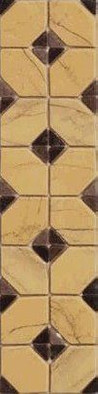 Бордюр Tira Iliada-PR Ocre керамогранит