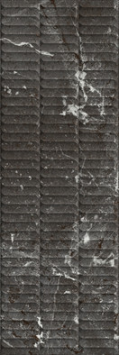 Настенная плитка KM3090B0170R Тубкаль Чёрный глянцевый структура обрезной 30x89,5x1,05 Kerama Marazzi керамическая