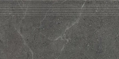 Ступень фронтальная Archicross Concrete Black Stopnica Prasowana Mat. 29.8х59.8 керамогранит матовая Paradyz Ceramika Q-R-298X598-1-ARCO.BKSP