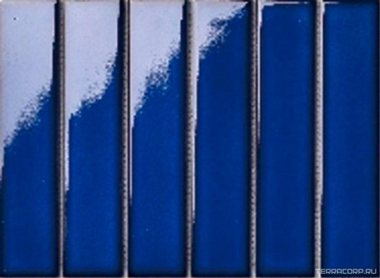 Мозаика Porcelain mosaic Mosaic 4.5x19.5 Y45PW03 Синяя глянцевая керамогранит 19.5х28.8 см чип 45х195 мм