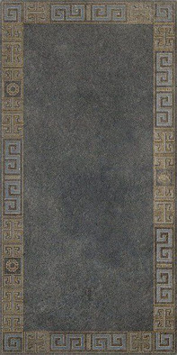 Декор 261343 Greek Cassettone Antracite/Oro 40x80 матовый керамогранит