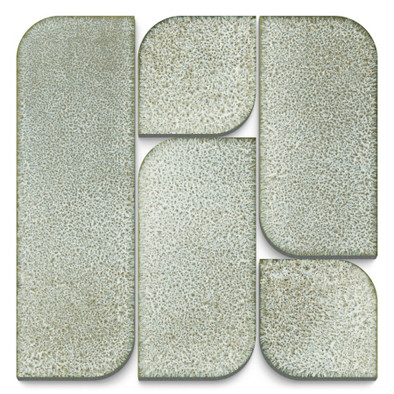 Панно KMD3RIC014 Модульное Силуэт Зелёный Светлый 30x30 Kerama Marazzi глянцевая керамическое