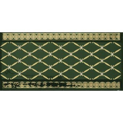 Бордюр Cenefa Delis Verde Botella Gold 20x10 глянцевая фото Бордюр Cenefa Delis Verde Botella Gold 20x10 глянцевая