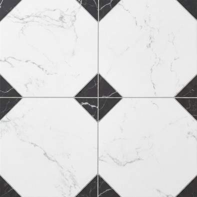 Керамогранит Pembrook Black Pre-cut 45х45 Etili Seramik матовый напольная плитка 17323