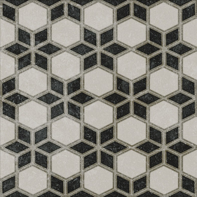 Декор VT/A297/SG1544N Фреджио 4 черно-белый 20x20x8 глянцевый керамогранит