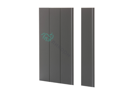 Скандинавская стеновая панель МДФ Ликорн тёмно-серая матовая окрашенная