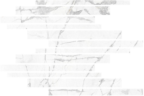 Мозаика Blanc Invisible Mureto Mosaic Soft 30x45 керамогранит Living Ceramics матовая белый, серый LV10643