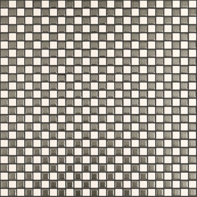 Мозаика Dama 002 керамика 30х30 см Appiani Texture матовая чип 12х12 мм, белый, серый
