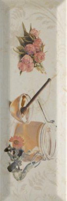 Декор Monopole Decor Bonjour Miel Marfil 10x30 , , глянцевый керамический