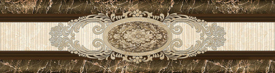 Бордюр 282 Hermitage 8,5x30 (центр) Eurotile Ceramica глянцевый керамический