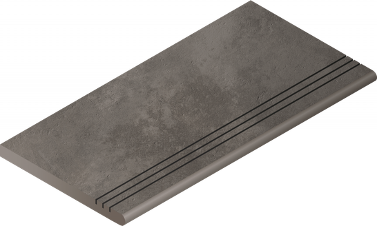 Ступень угловая Millenium X2 Black Gradino Round Grip 30x120 Sx керамогранит антискользящая (grip), матовая Italon x2 620040000201