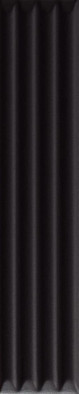 Настенная плитка Up Cannettato Black Glossy 5х25 La Fabbrica глянцевая, рельефная (структурированная) керамическая 192132