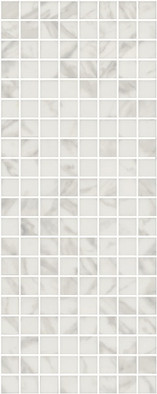 Декор MM7203 Алькала Белый Мозаичный 20x50 Kerama Marazzi глянцевый керамический