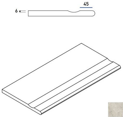 Керамогранит Ice Bor.30x60 svasato round/Айс Борт. 30x60 с выемкой закруглен