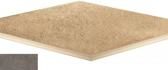 Керамогранит Drift Grey Round 60x60 Angolare / Дрифт Грей Бортик Закругленный Atlas Concorde 60x60 антискользящий (grip), рельефный (рустикальный) напольный