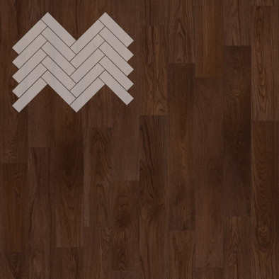 Паркетная доска Lab Arte Английская елка Дуб Рустик Бронза лак 500х125х14/3