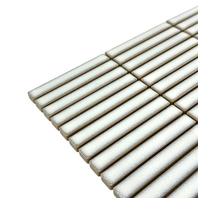 Мозаика Marble Mosaic Kit-Kat Fog керамика 28.2х29.4 см полированная чип 12x92 мм, серый, белый