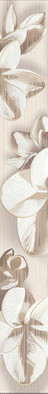 Бордюр Amati Plumeria Beige Azori 6.2х50.5 матовый керамический